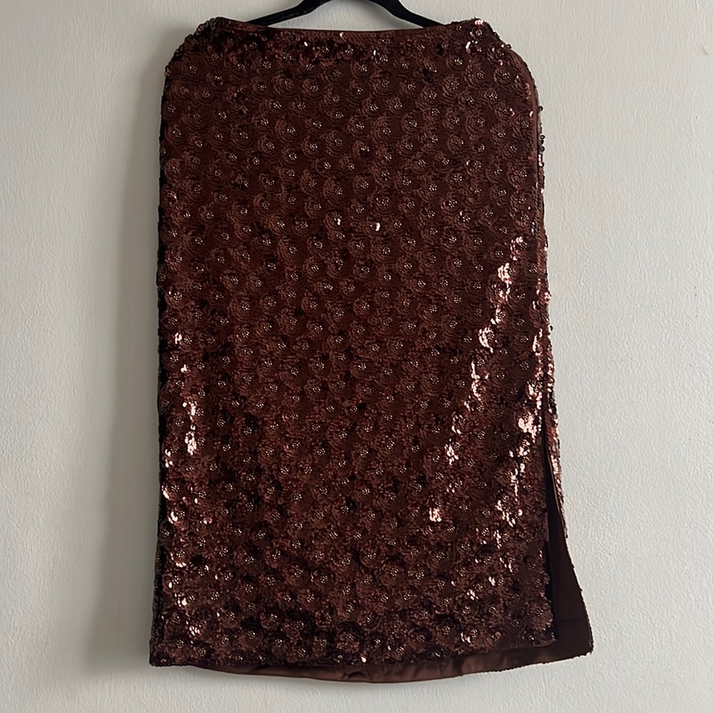 NWT Los Angeles Atelier & other Stories Sequins/Beads MIDI Pencil Skirt size 6
